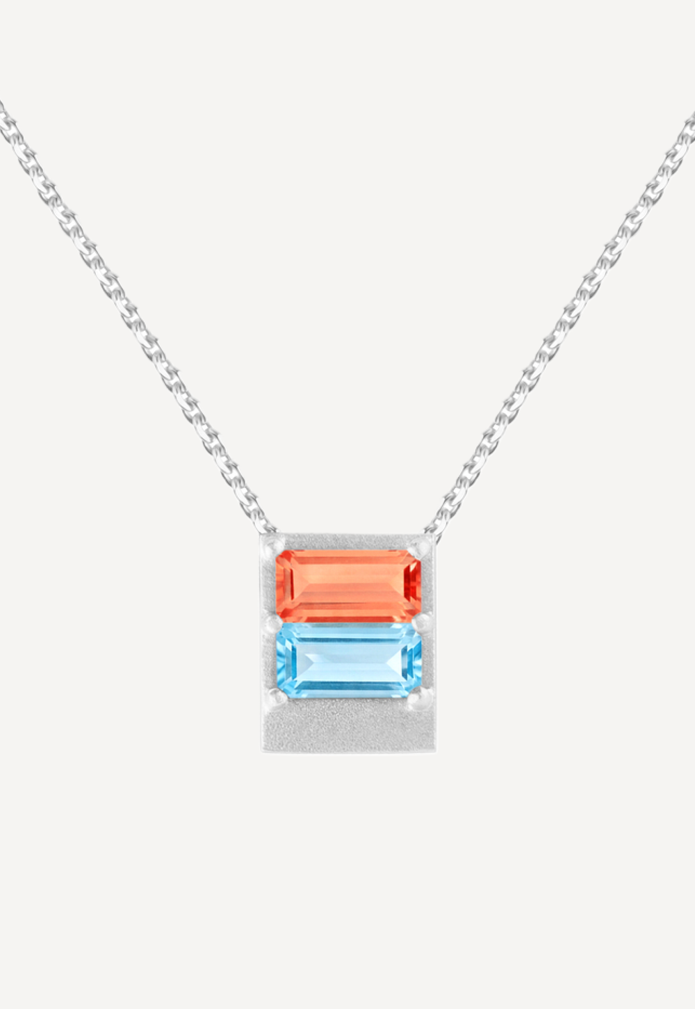 Колье из серебра "Закат на море"