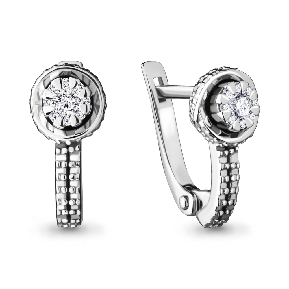 941807 Серьги из Золота с бриллиантами из коллекции "Elegance"
