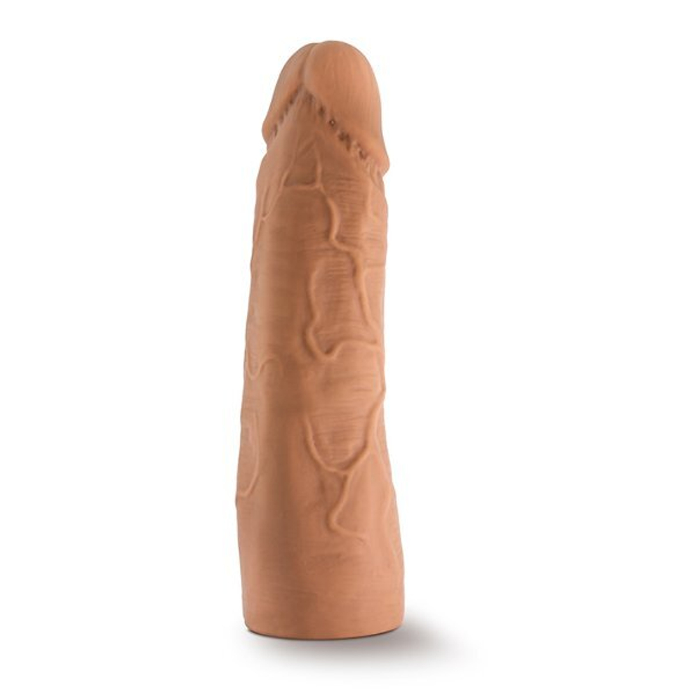 Насадка-фаллоимитатор для трусиков с плугом Realistic 7 Inch Lock On Dildo - 17,8 см. (Цвет: карамель (темно-бежевый))