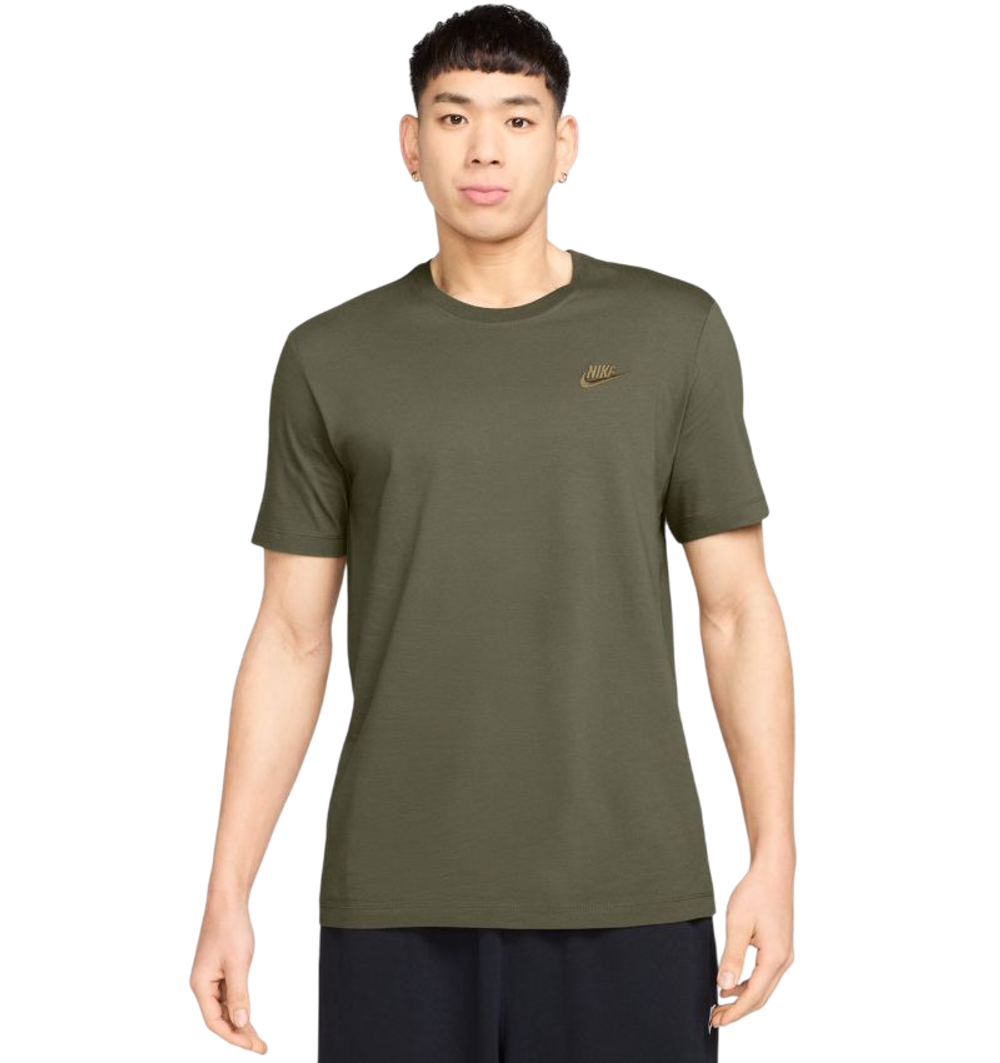 Мужская теннисная футболка Nike Sportswear Club - medium olive/parachute beige