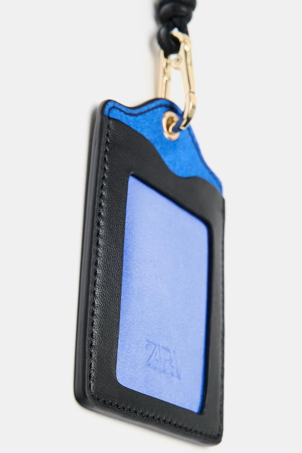 ZARA КОЖАНЫЙ КАРТХОЛДЕР, ЧЕРНЫЙ