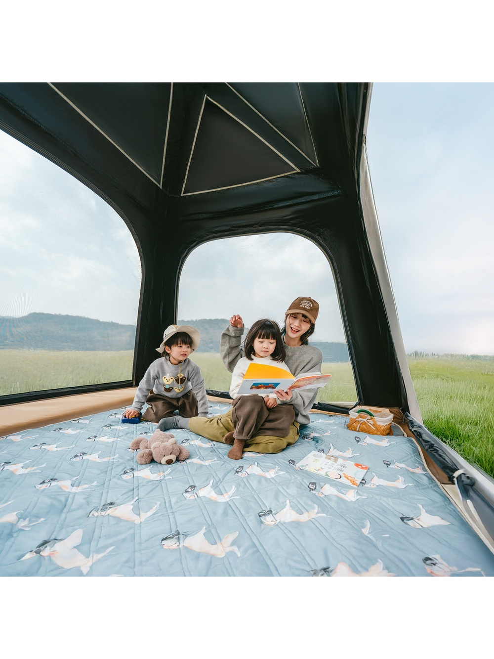 Палатка Naturehike Ango Air Pro, 4-местная, быстросборная, надувной каркас, коричневая