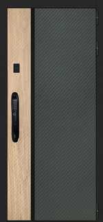 Стальная дверь "Эдинбург" с зеркалом (биометрический замок)