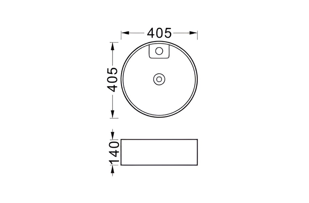 Раковина накладная для установки на столешницу AQUATEK ЕВРОПА AQ5212-MB 405*405*140, с отверстием под смеситель, матовый черный