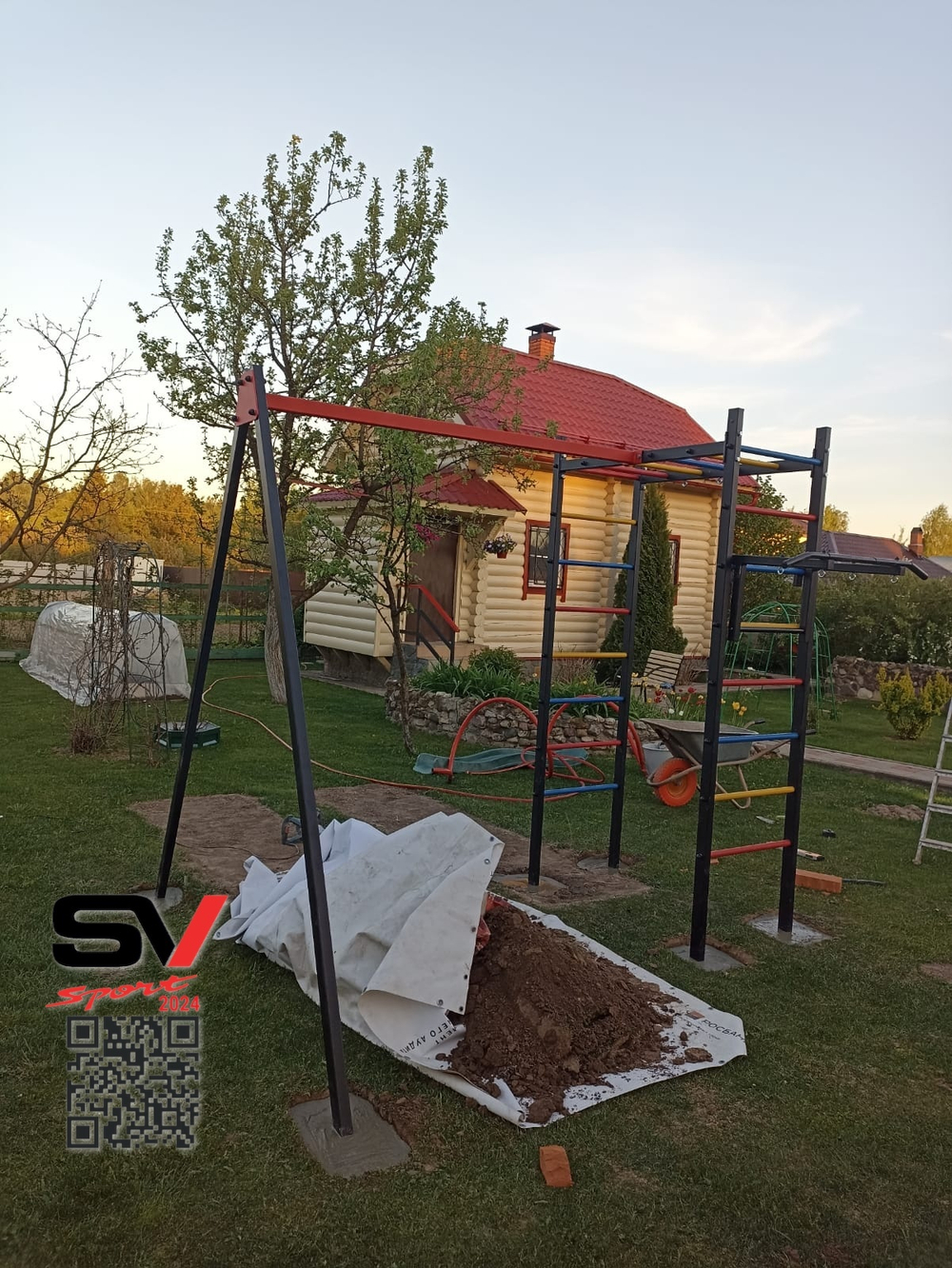 Монтаж уличного спортивно-игрового комплекса Sv Sport