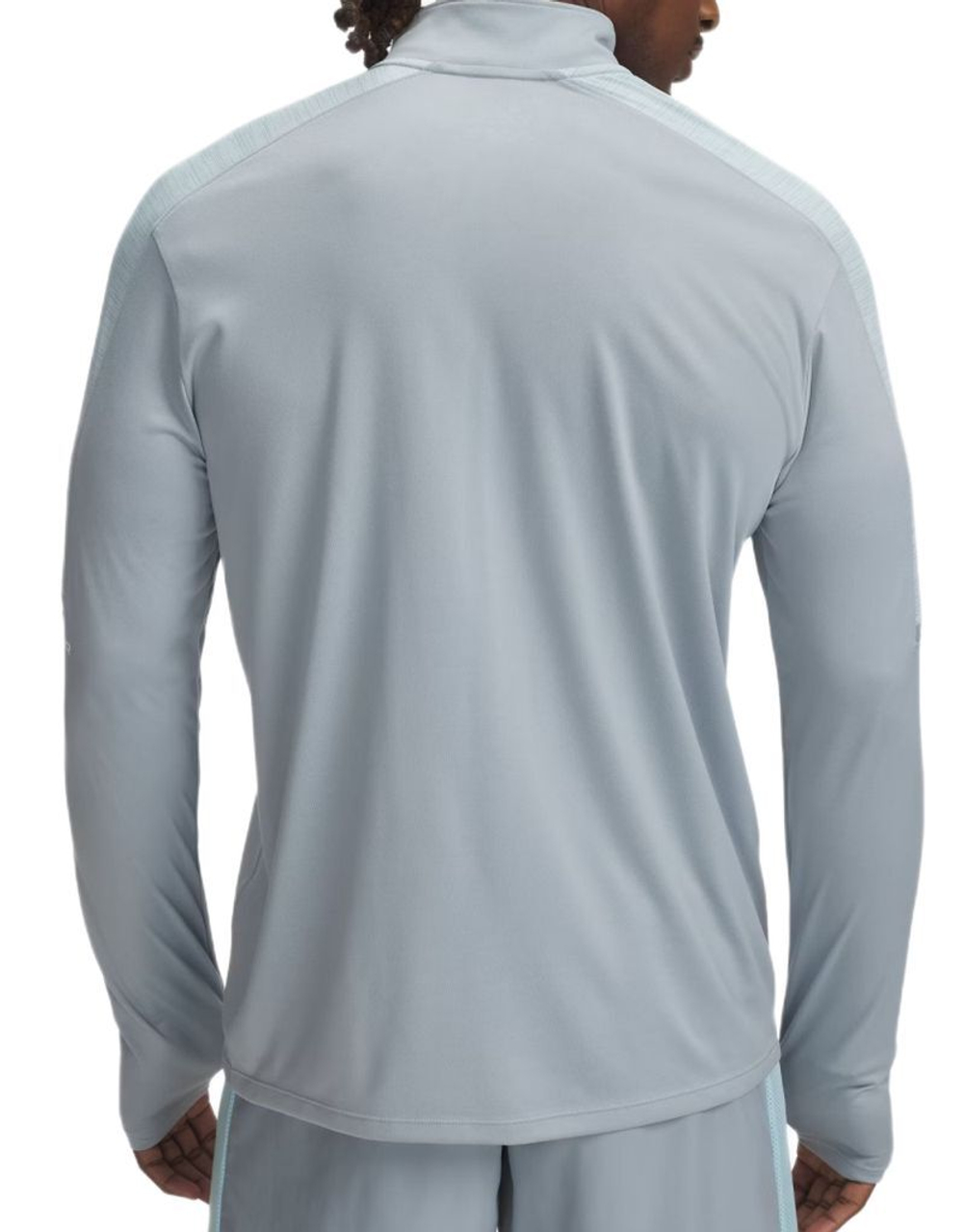 Мужская теннисная футболка с длинным рукавом Under Armour Men's Tech, молния 1/4 - синий гавани/стрим