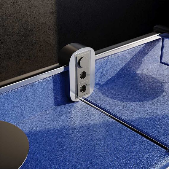 Рамка стеклянная Voltum S70 на 3 поста, (титан, стекло) VLS110306