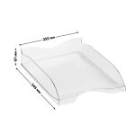 Лоток горизонтальный Стамм Люкс, цельный, прозрачный