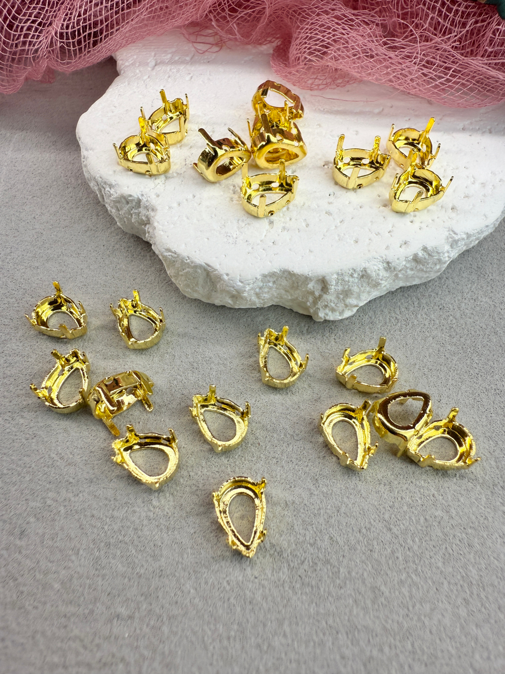 Оправа #4320 Drop 10*7 мм Золото