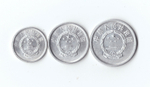 Набор монет 3 шт. Китай 5,2,1 фэнь 1982,1976,1977 гг. UNC