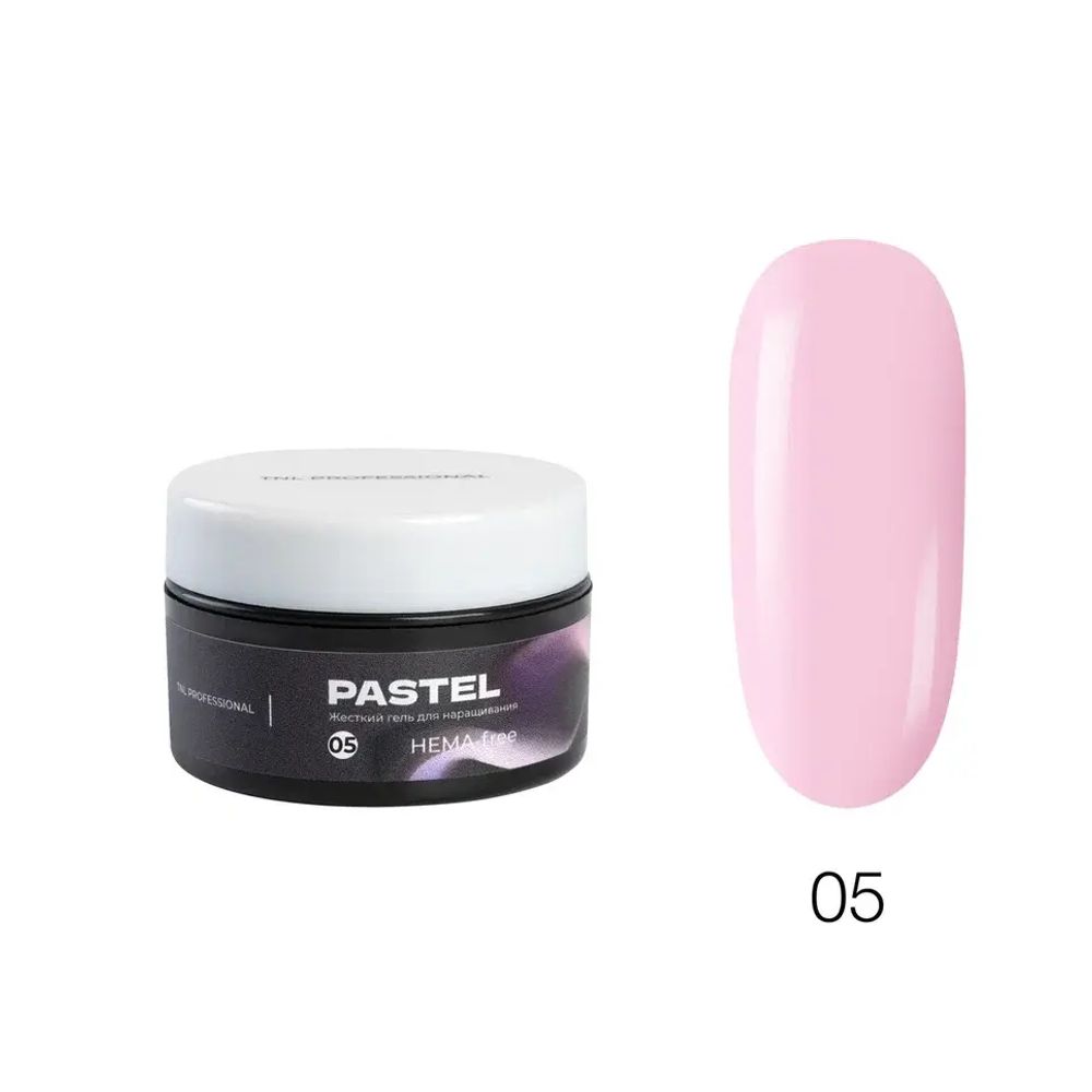 TNL Гель для наращивания Pastel жесткий, HEMA-Free №05, 18 мл