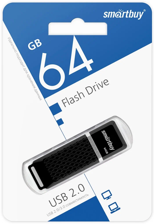 Флешка 64-GB SmartBuy Quartz черный