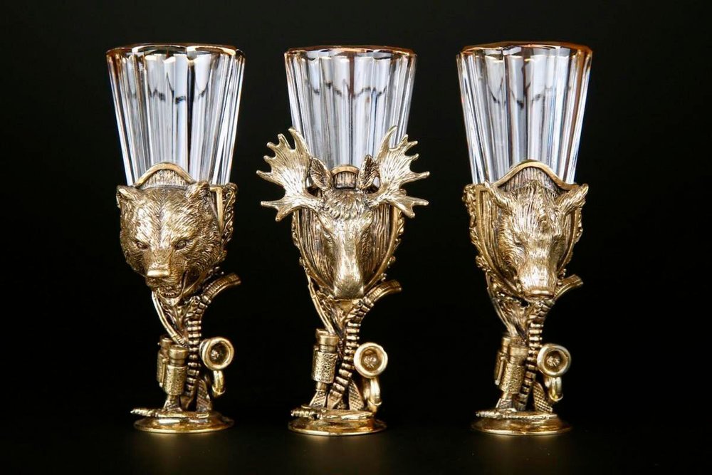 Набор рюмок-лафитников "Охотничьи трофеи"