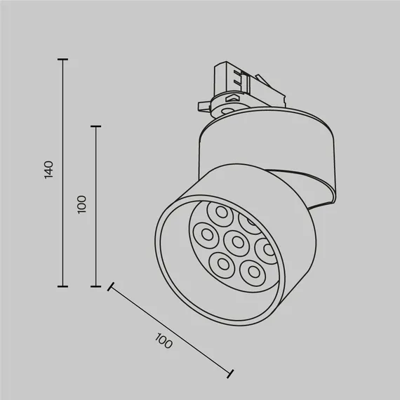 Трековый светильник Альфа / Alfa Trinity 2700K 15Вт 36° Technical tr199-3-15w2.7k-m-w