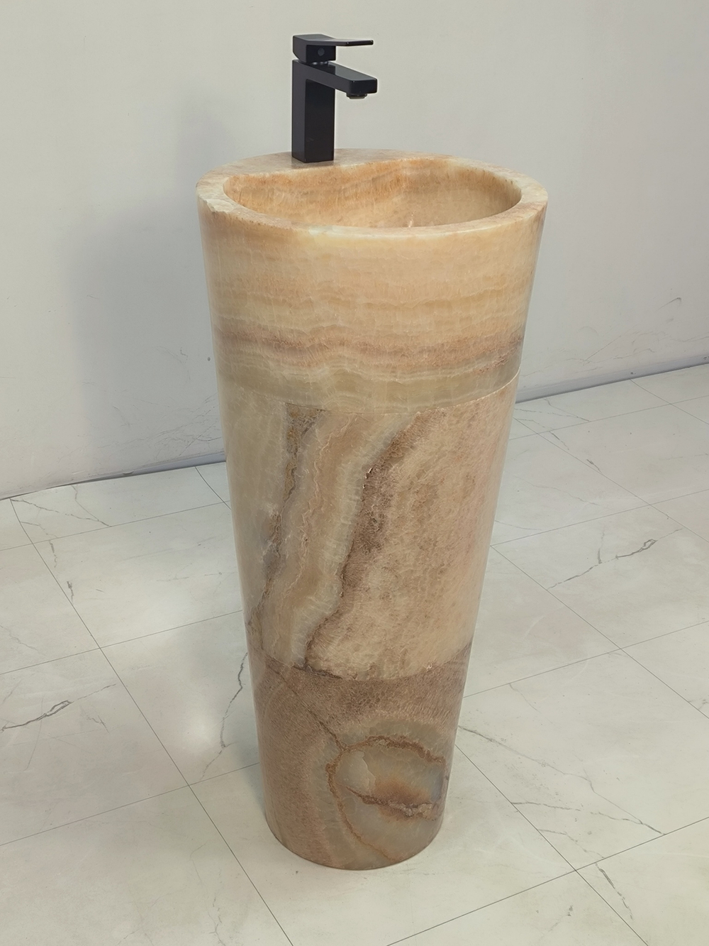 Раковина напольная из оникса Yellow ON-61358 (40*40*90)