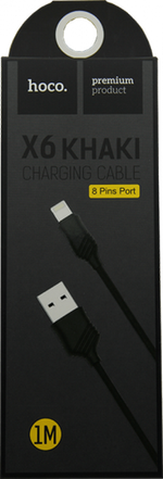 Кабель USB - Lightning HOCO X6 (черный) 1м