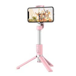 Монопод для селфи HOCO K11 Wireless tripod selfie stand (0.68 м) 3.5&quot;-6.5&quot; Pink Розовый