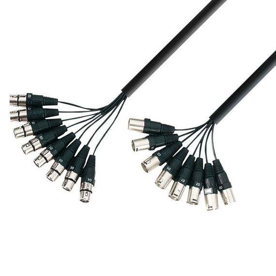 Adam Hall K3 L8 MF 0500 - мультикор 8 x XLR (M) - 8 x XLR (F), 8 x 0.23 мм2, 5 м