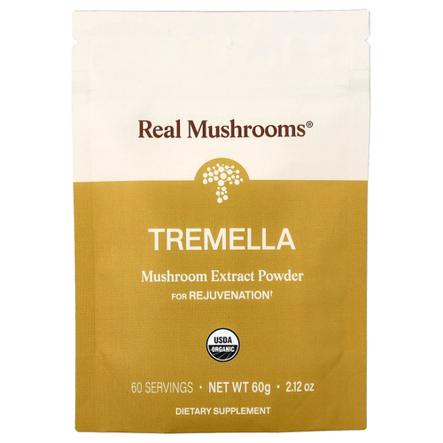 Real Mushrooms, тремелла, экстракт органического гриба в порошке, 60 г (2,12 унции)
