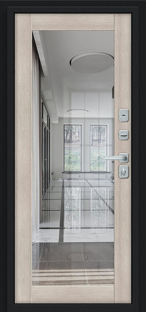 Thermo Флэш МФ/BChrome Букле черное/Cappuccino Melinga 205*96 правое