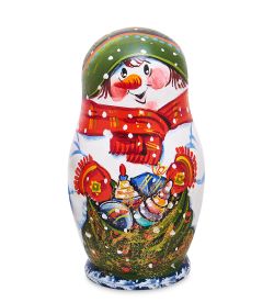Народные промыслы МР-13/ 6-G Матрешка 5м «Снеговик»