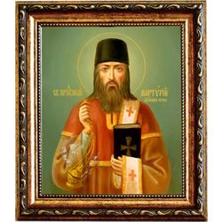 Мартирий Печерский, преподобный диакон. Икона на холсте.