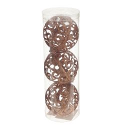 GAEM Набор из 3шт Украшение новогоднее "Шар", D 8 см, L8 W8 H24 см