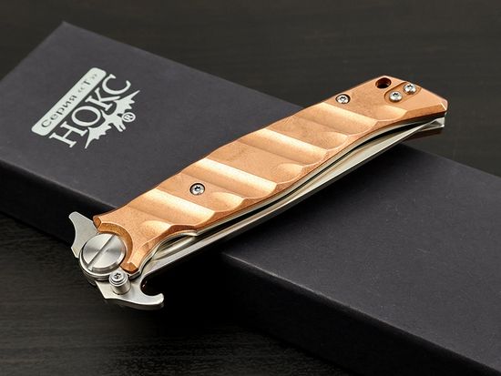 Нож НОКС Финка-М Red Cupper (348-130006) - рукоять красная медь