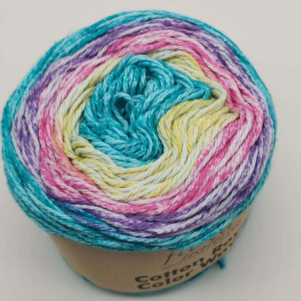 Пряжа для вязания COTTON ROYAL COLOR WAVES (22-03) FIBRA NATURA