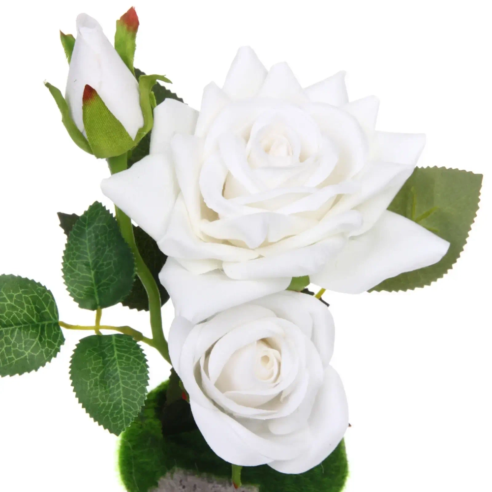 Цветочная композиция «Розовый восторг» 22см в горшке, цвет белый