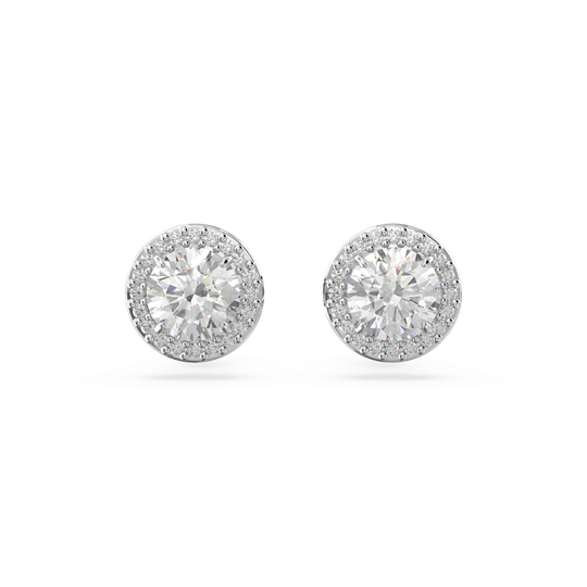 UNA:PE STUD PAVE WHITE/RHS