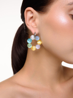 Серьги "Wheel" из селенита Silver