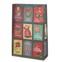 GAEM Пакет подарочный XXL (бумага 210г/м2, блок 12шт, L49 W17 H74 см, 4в.