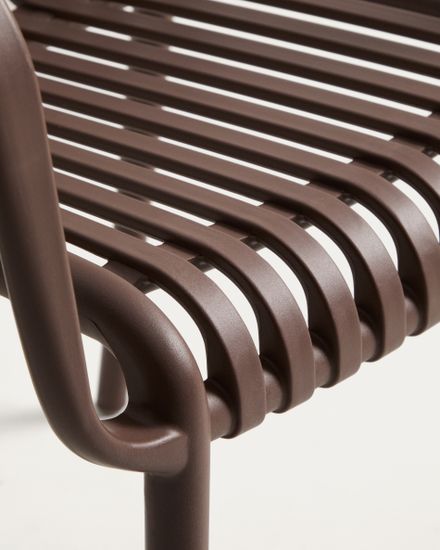 Уличный стул Isabellini из пластика коричневого цвета