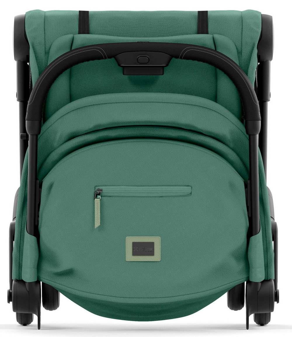 Коляска Cybex Coya Matt Black Frame Cloud G i-Size Moon Black Plus Leaf Green с дождевиком и бампером