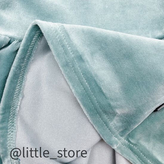 Платье велюровое "Пушок" Морская волна