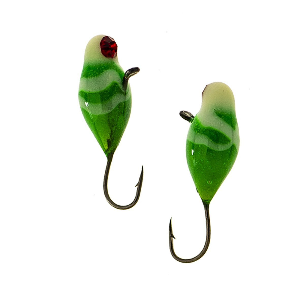 Мормышка вольфрамовая LumiCom КАПЛЯ С УШКОМ (обмазка с камнем-винт), 2,5мм BLPd, 10 штук в упаковкеук в упаковке