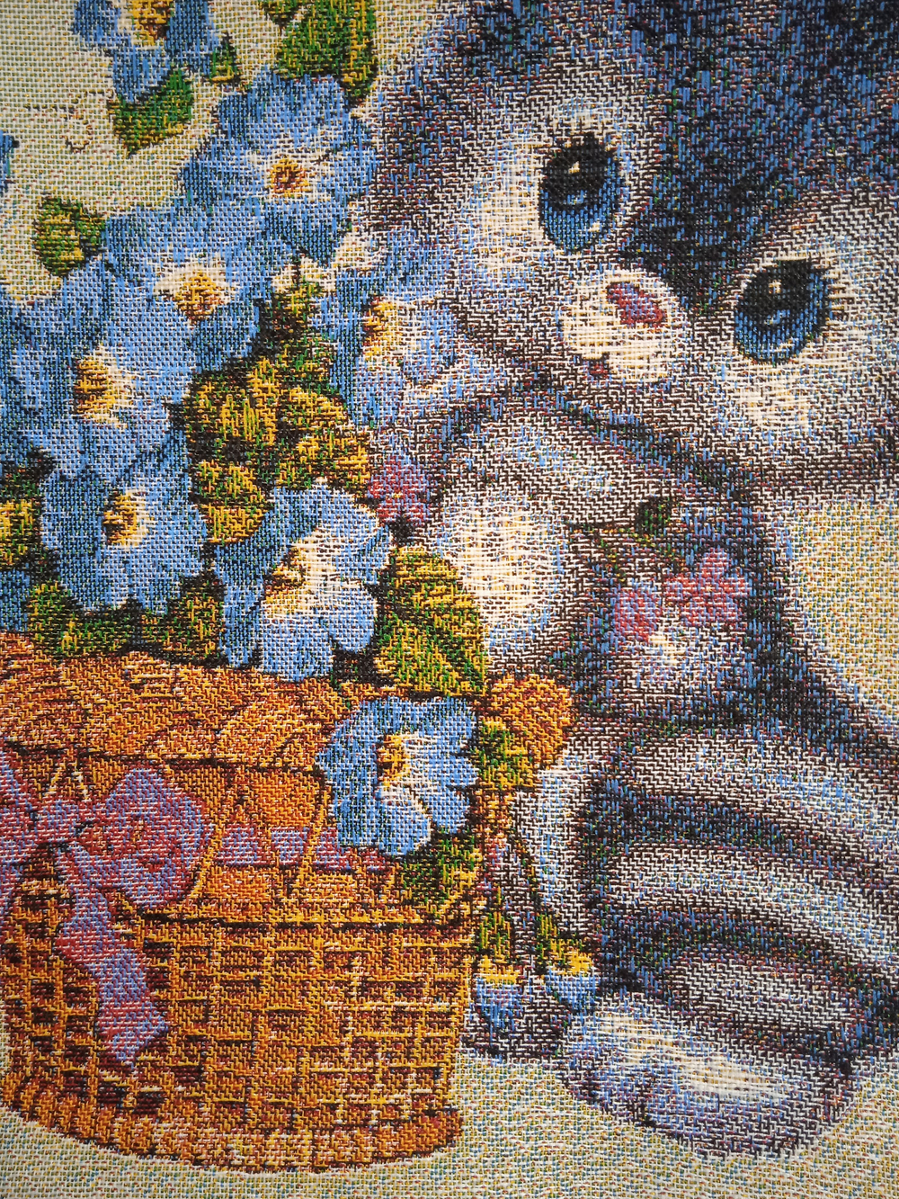 Декоративный гобеленовый чехол для интерьерной подушки Китти 38*38