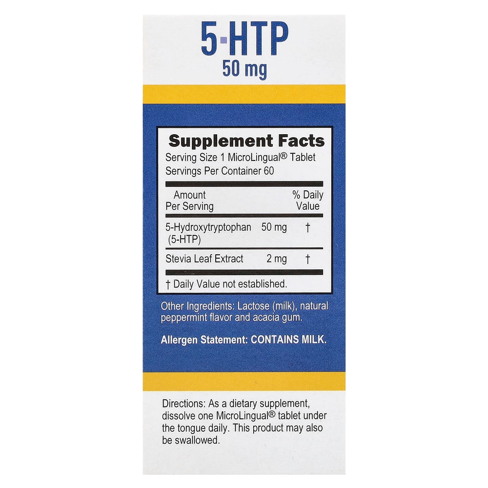 Superior Source, 5-HTP, 50 мг, 60 быстрорастворимых таблеток MicroLingual®