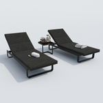 Шезлонг Ideal Patio ЛЕТТО маренго - каркас карбон