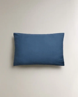 ZARA HOME ЛЬНЯНОЙ ЧЕХОЛ ДЛЯ ДЕКОРАТИВНОЙ ПОДУШКИ XXL, СИНИЙ