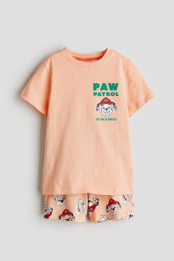 H&M Пижамный комплект с принтом, оранжевый