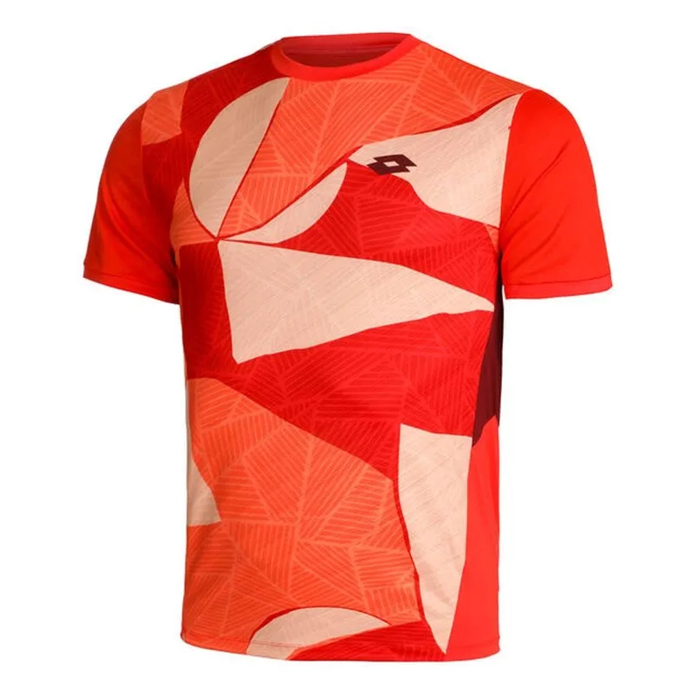 Детская теннисная футболка Lotto Tech I D3 Tee - grenadine red
