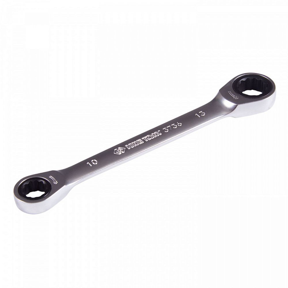 KING TONY (37361013M) Ключ трещоточный накидной 10х13 мм, прямой