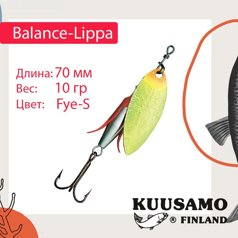 Блесна для рыбалки Balance-Lippa 70 мм вертушка 10 г