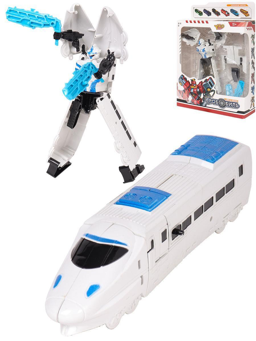 Робот трансформер (14см) "Робобиль. Поезд" (оружие,в коробка )