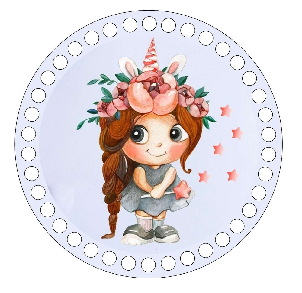 Донышко Принт Детское 12см Девочки в ассортименте