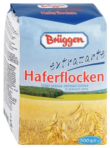Хлопья овсяные, Bruggen  0,5 кг.