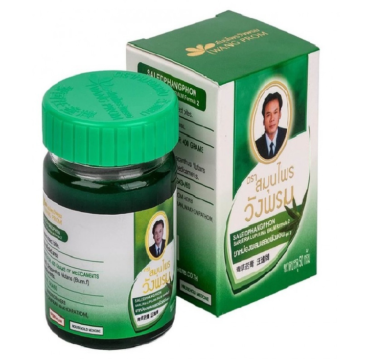 Бальзам для тела Wang Prom зеленый при воспалении и защемлении нервов 50 г