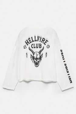 PULL&BEAR Футболка с длинными рукавами "Stranger Things ", цвет льда